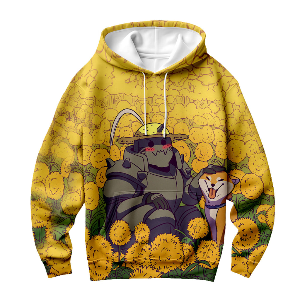 Fullmetal Alchemist Alphonse Dog Flower Field Anime Apparel