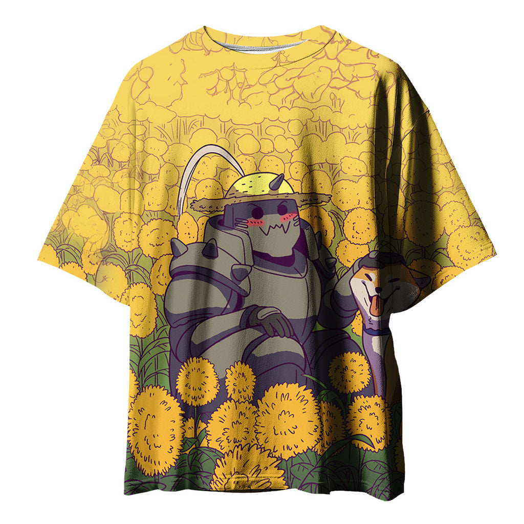 Fullmetal Alchemist Alphonse Dog Flower Field Anime Apparel