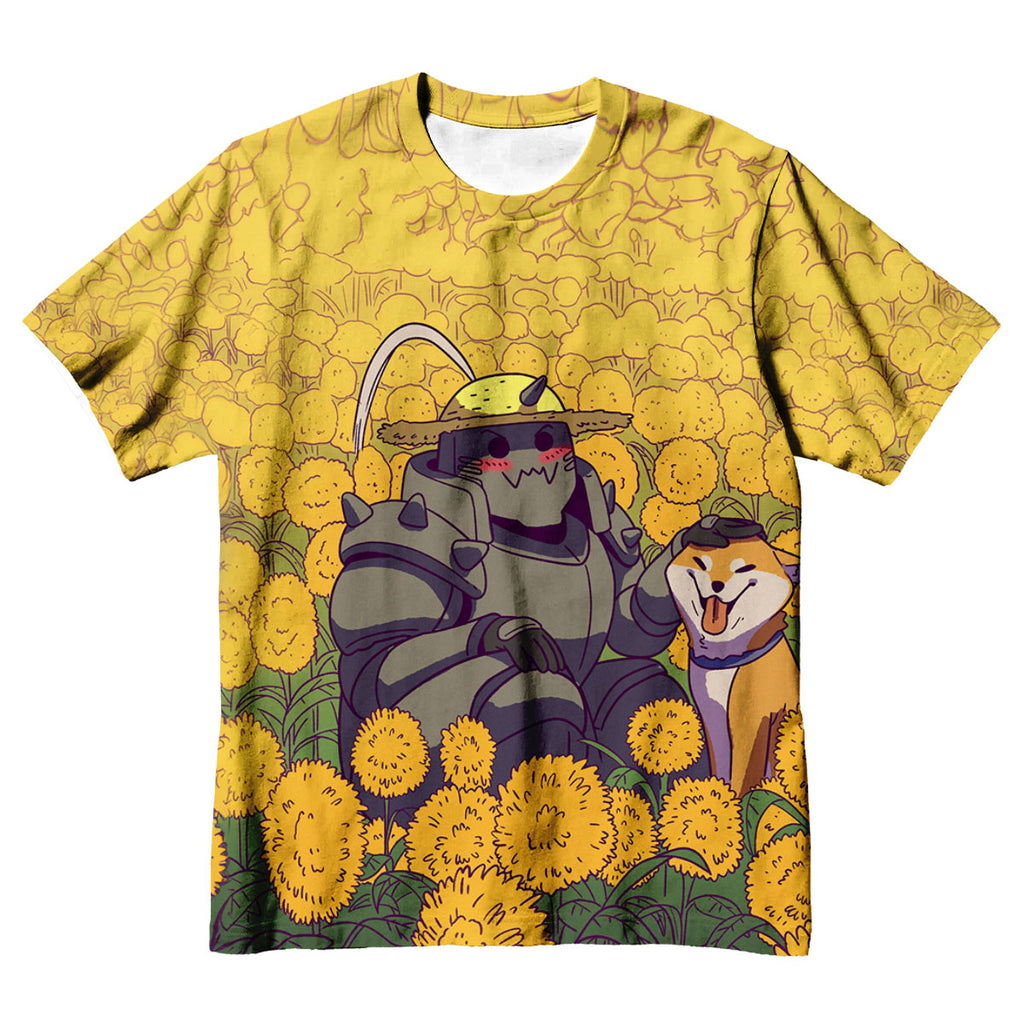 Fullmetal Alchemist Alphonse Dog Flower Field Anime Apparel