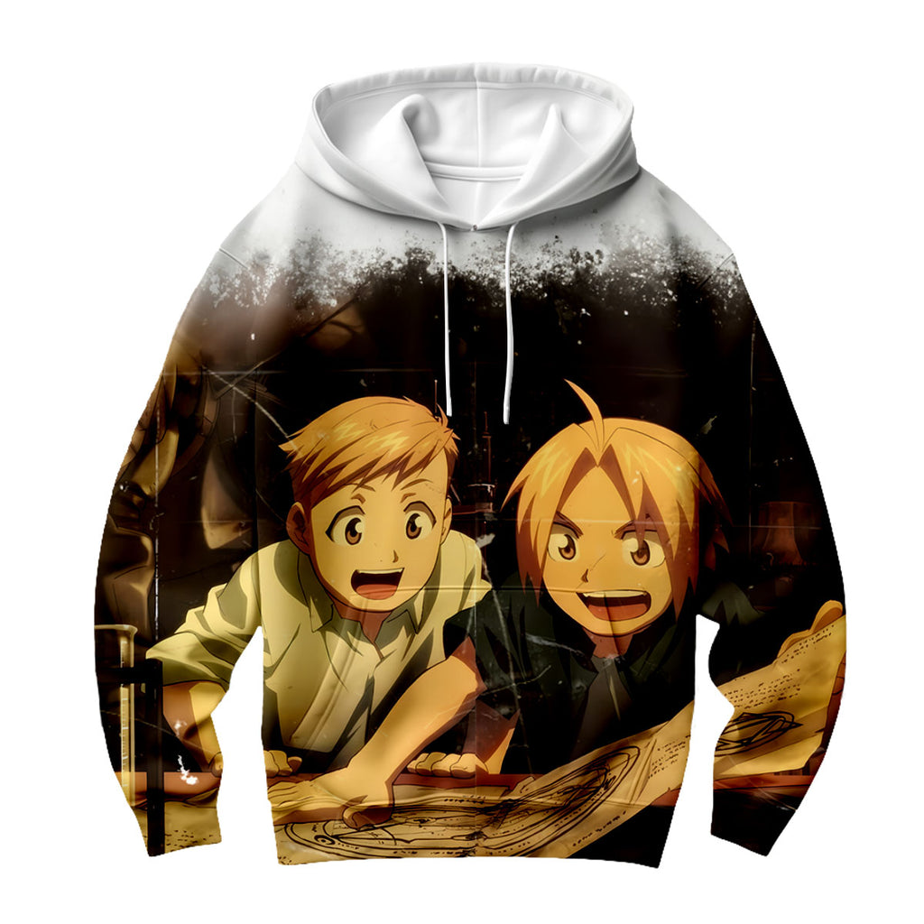 Fullmetal Alchemist Edward Alphonse Studying Together Anime Apparel
