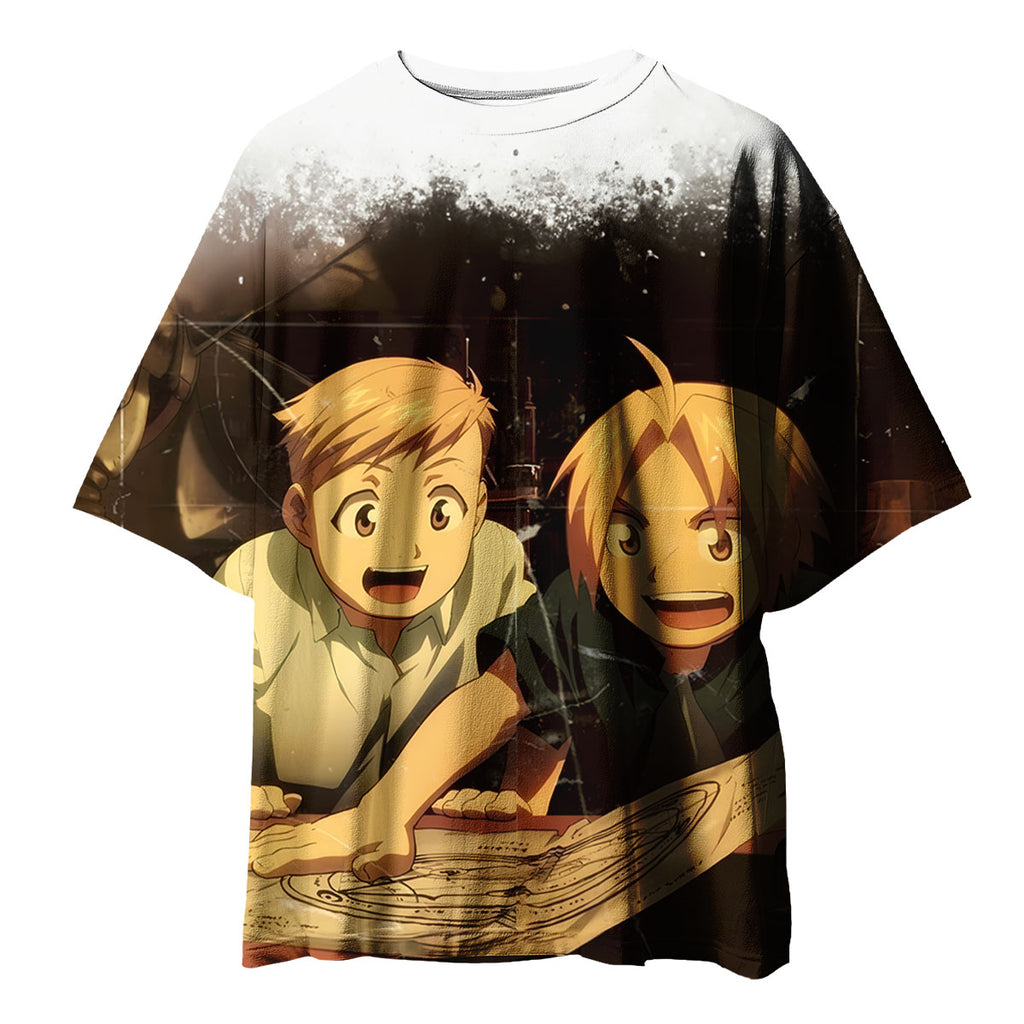 Fullmetal Alchemist Edward Alphonse Studying Together Anime Apparel