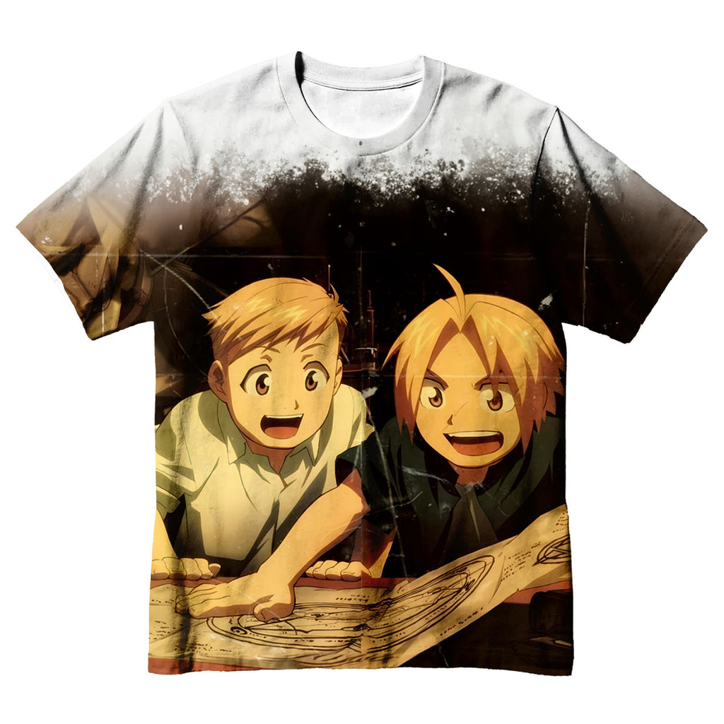 Fullmetal Alchemist Edward Alphonse Studying Together Anime Apparel