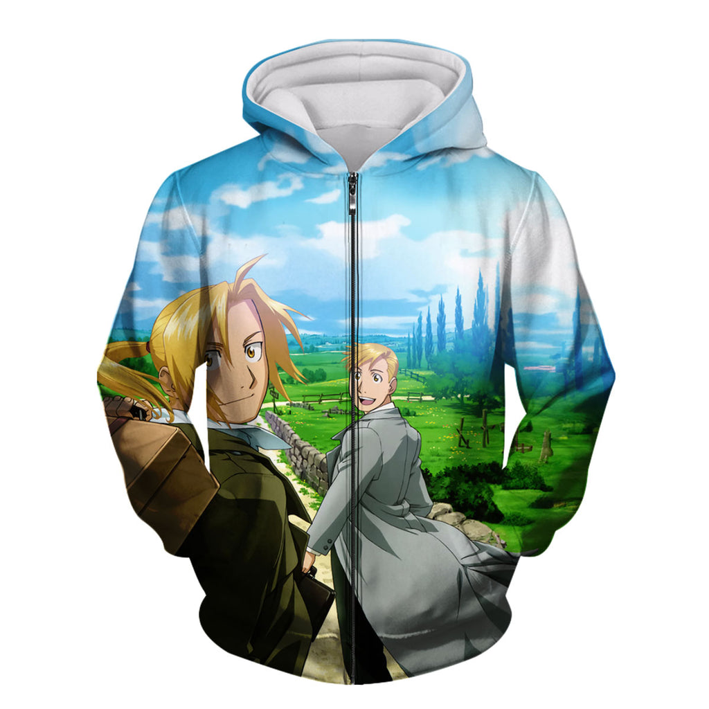 Fullmetal Alchemist Edward Alphonse Walking Path Anime Apparel