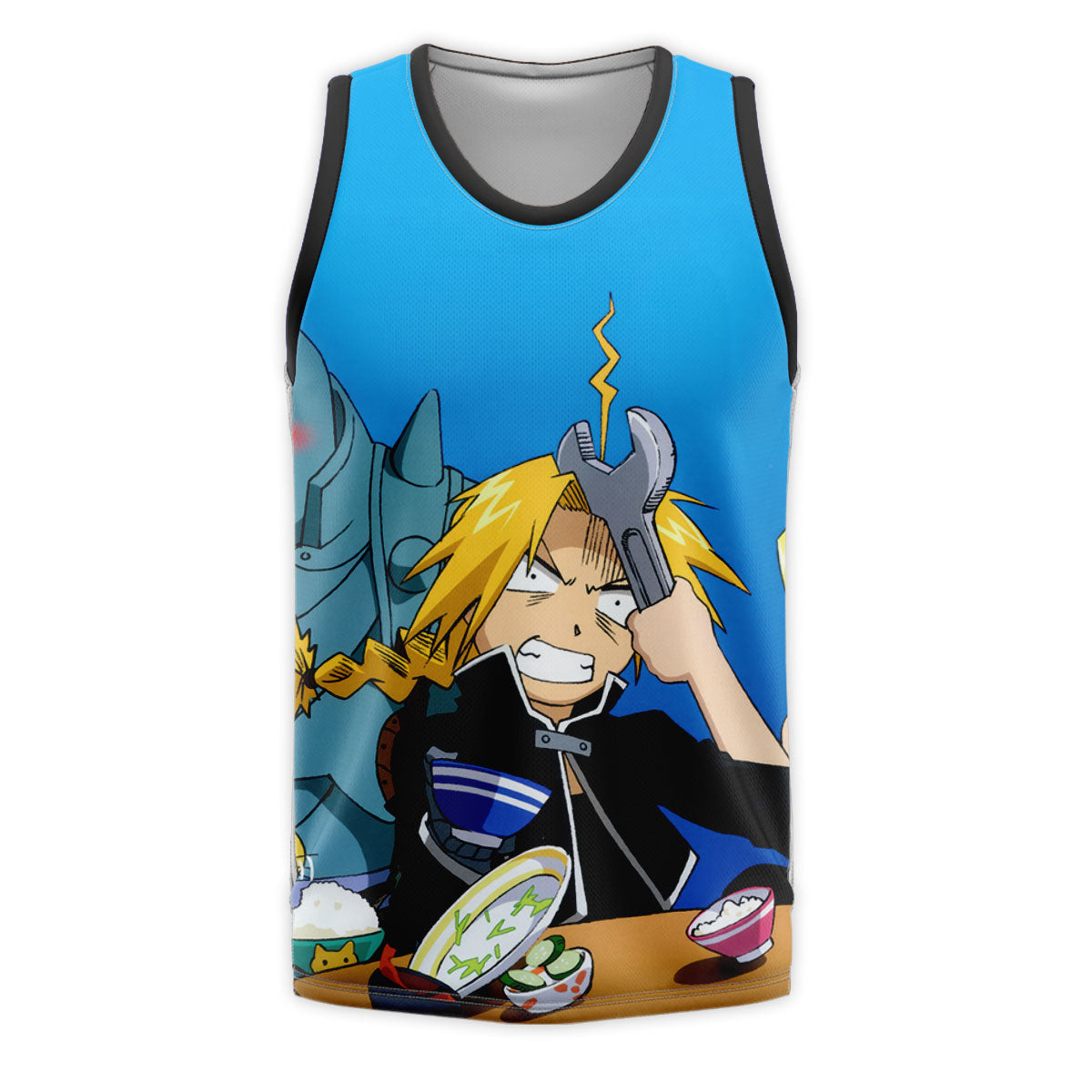 Fullmetal Alchemist Edward Dining With Companions Anime Apparel