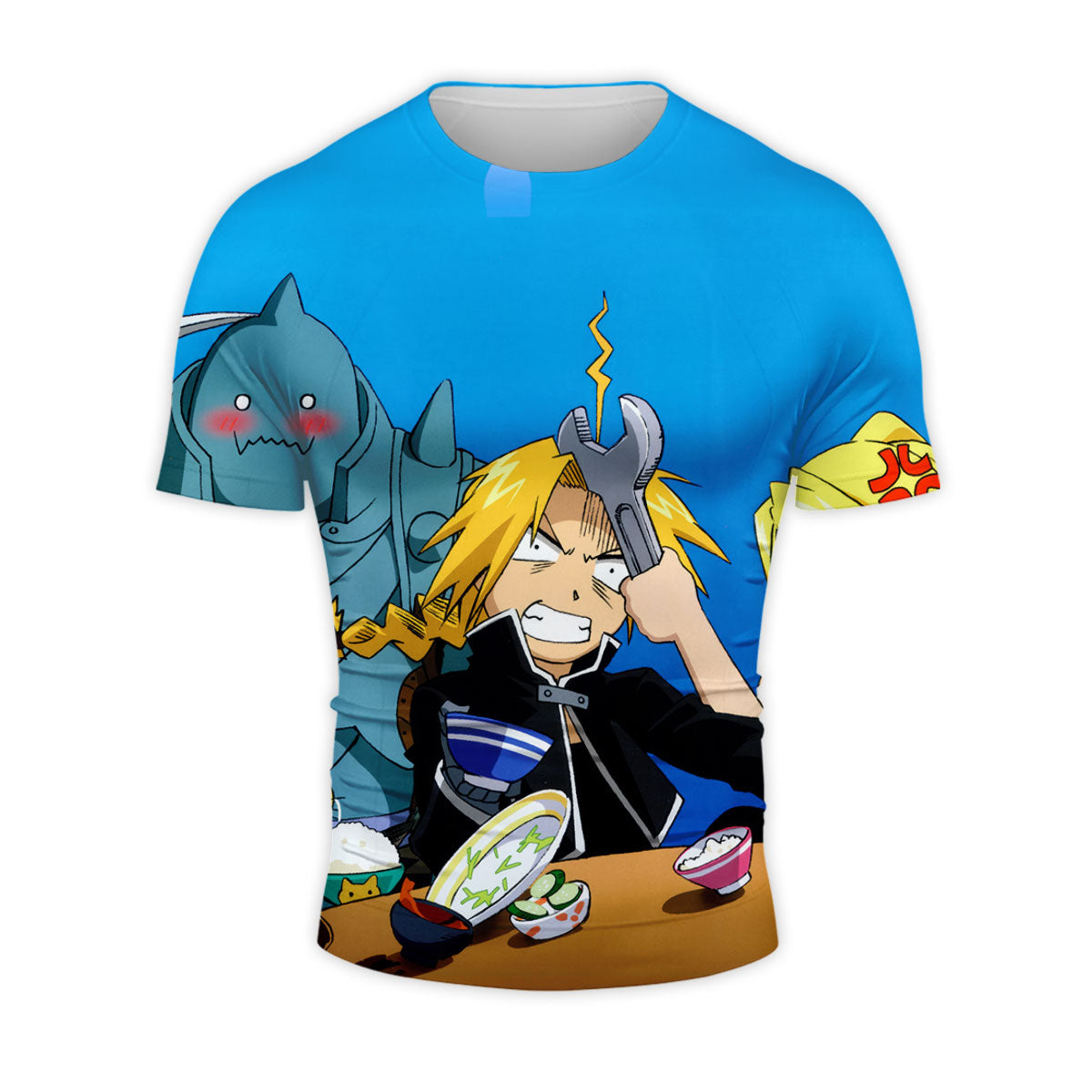 Fullmetal Alchemist Edward Dining With Companions Anime Apparel