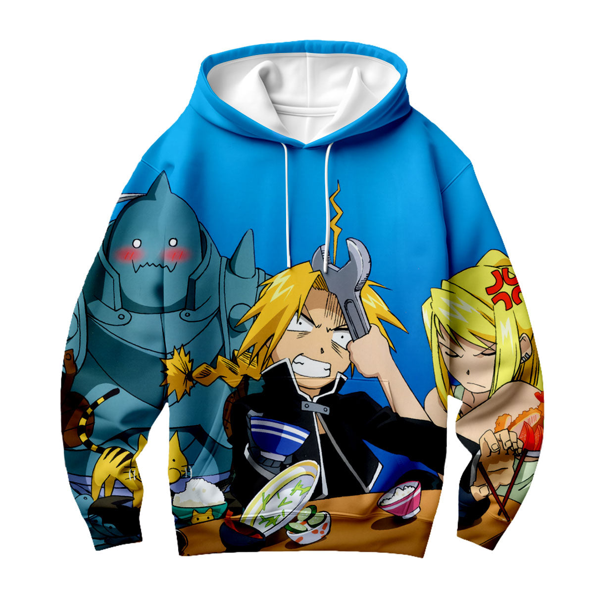 Fullmetal Alchemist Edward Dining With Companions Anime Apparel