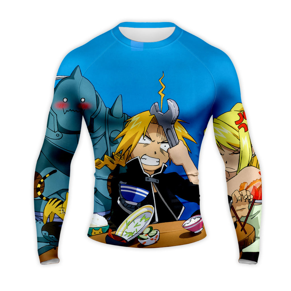 Fullmetal Alchemist Edward Dining With Companions Anime Apparel
