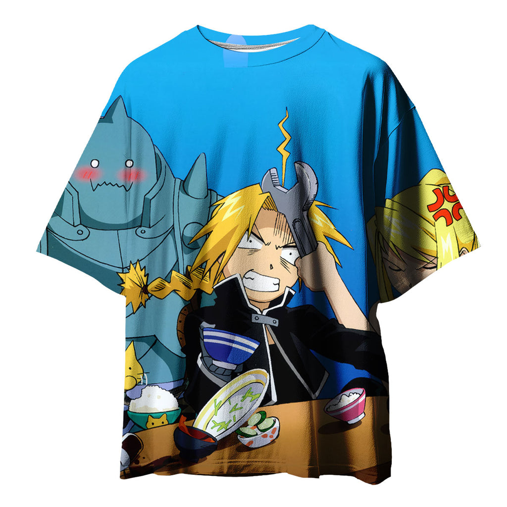 Fullmetal Alchemist Edward Dining With Companions Anime Apparel