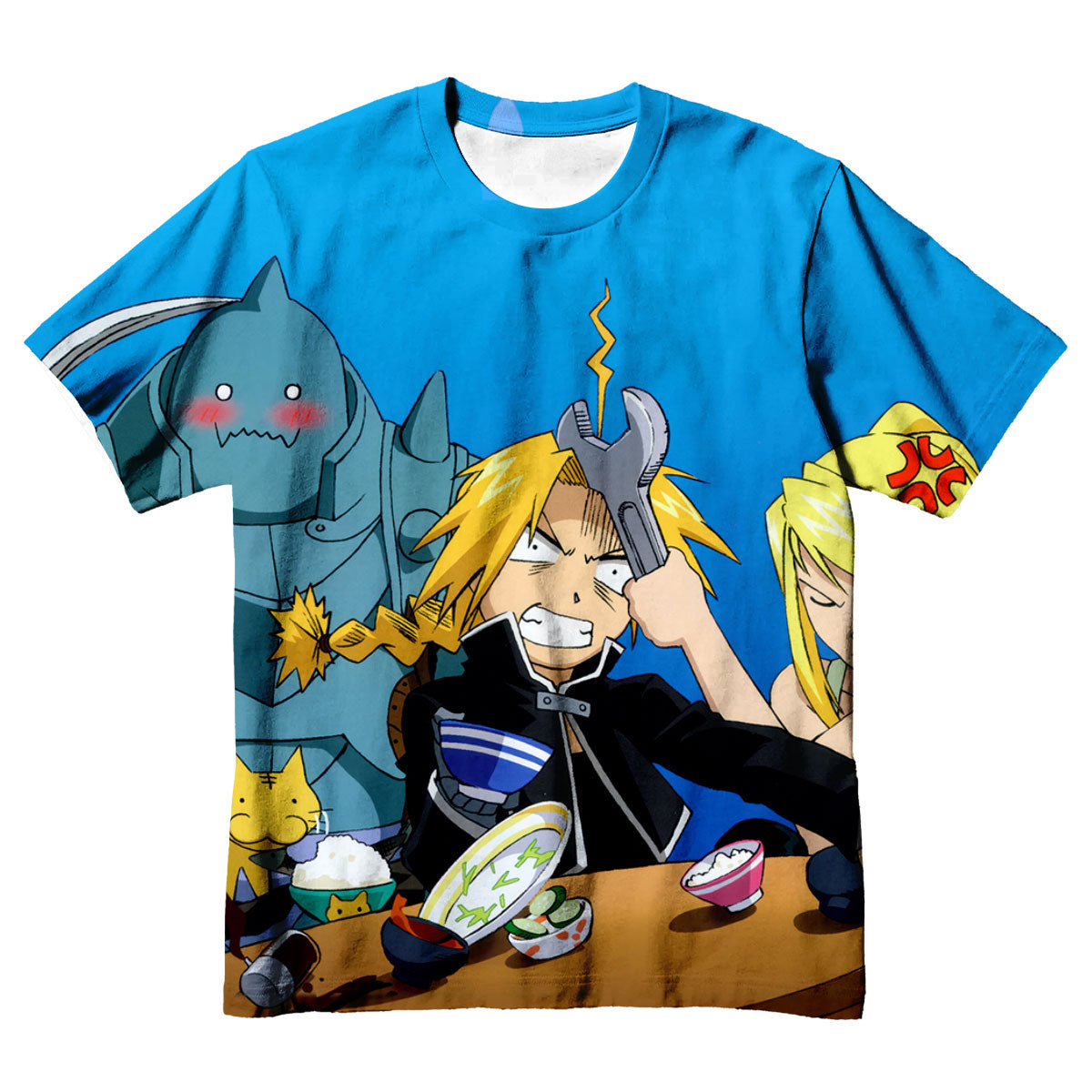 Fullmetal Alchemist Edward Dining With Companions Anime Apparel