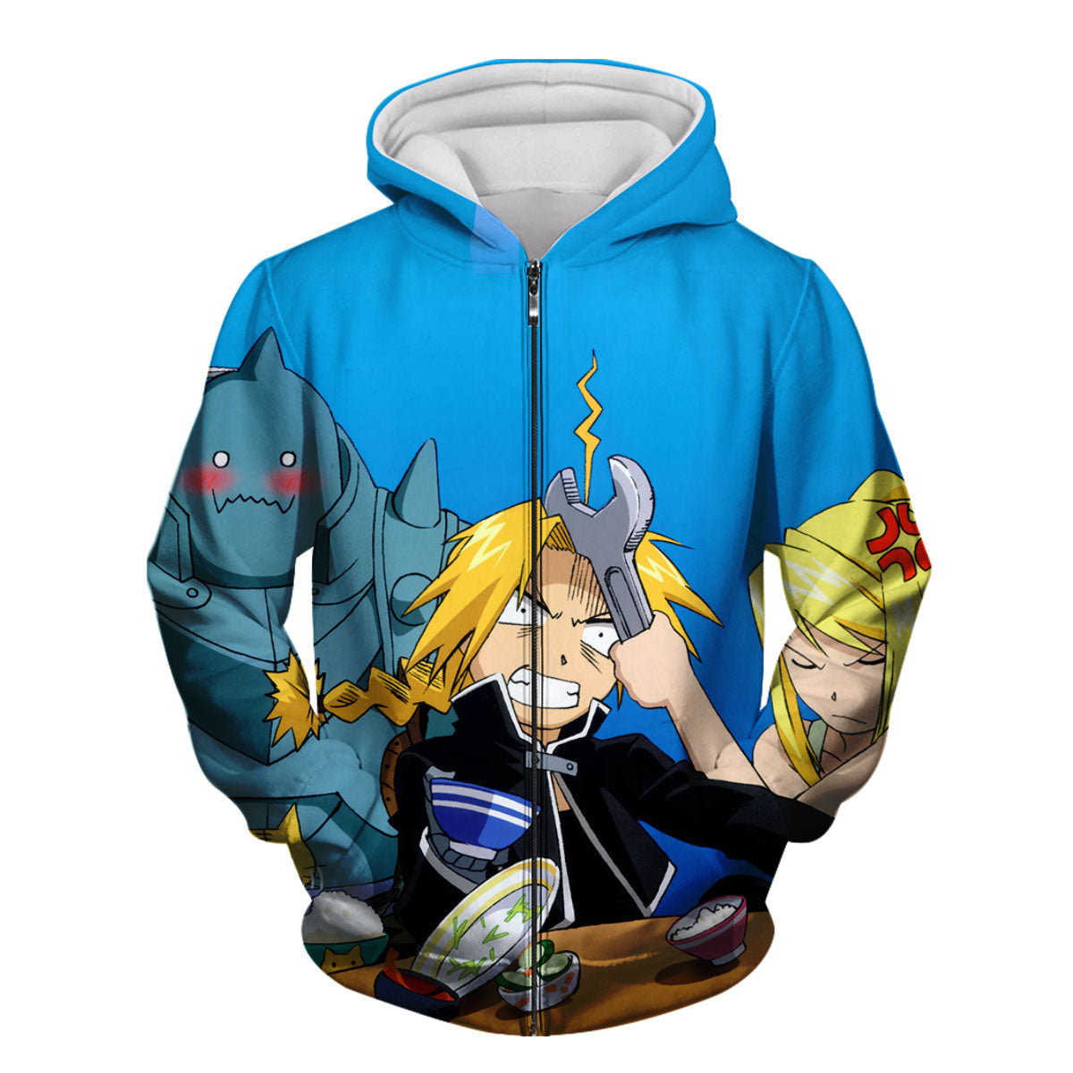 Fullmetal Alchemist Edward Dining With Companions Anime Apparel