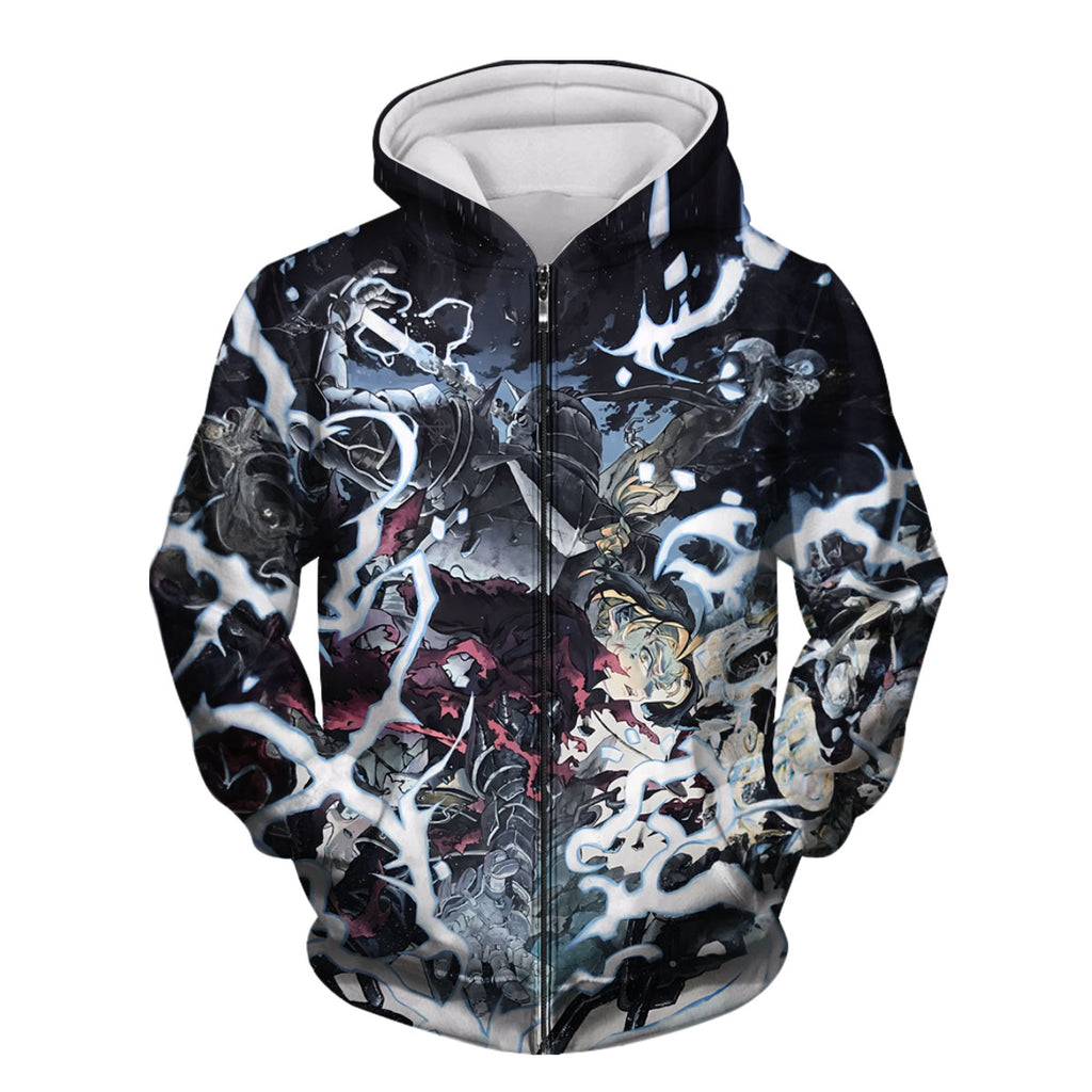 Fullmetal Alchemist Edward Elric Alchemy Combat Pose Anime Apparel