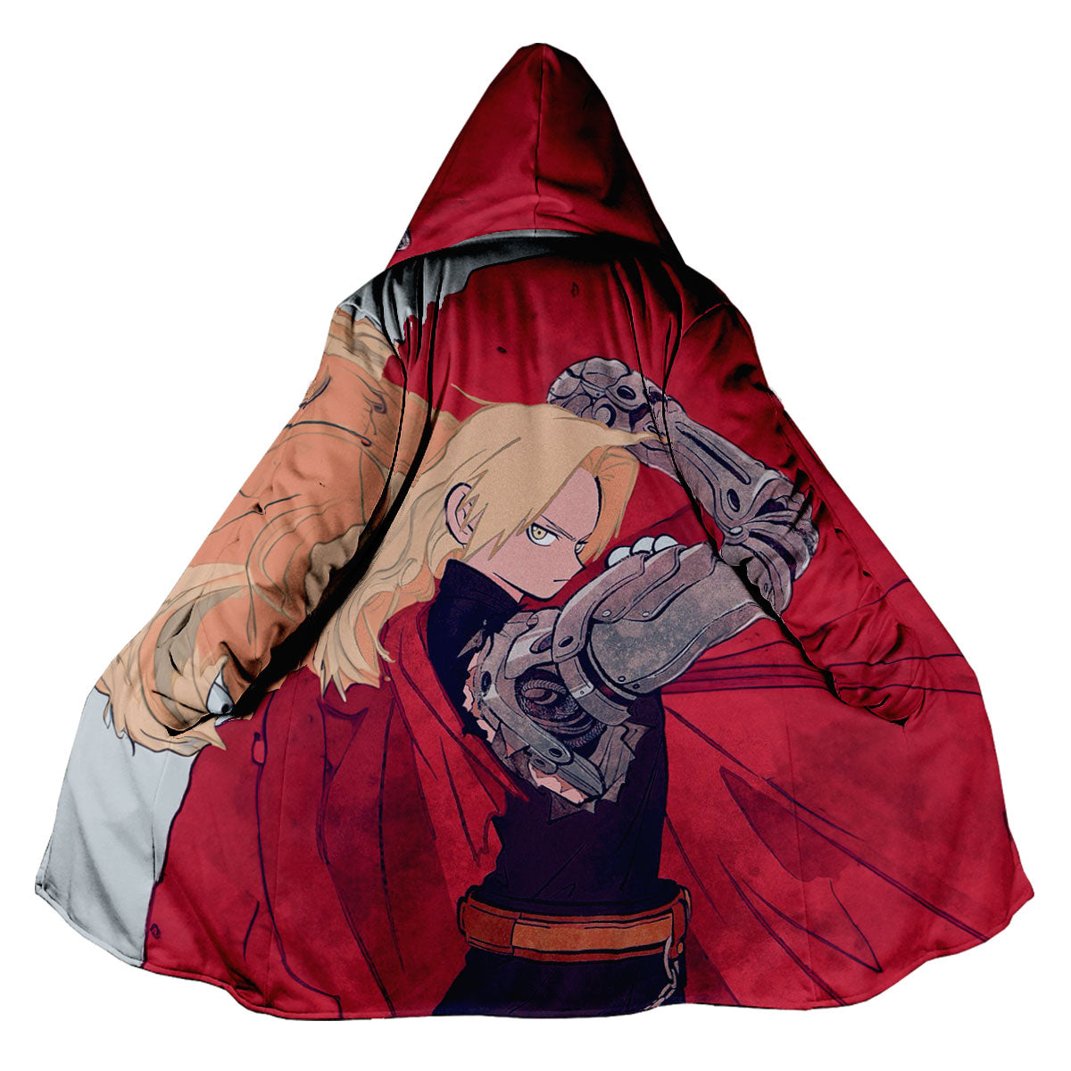 Fullmetal Alchemist Edward Elric Automail Red Cloak Anime Apparel