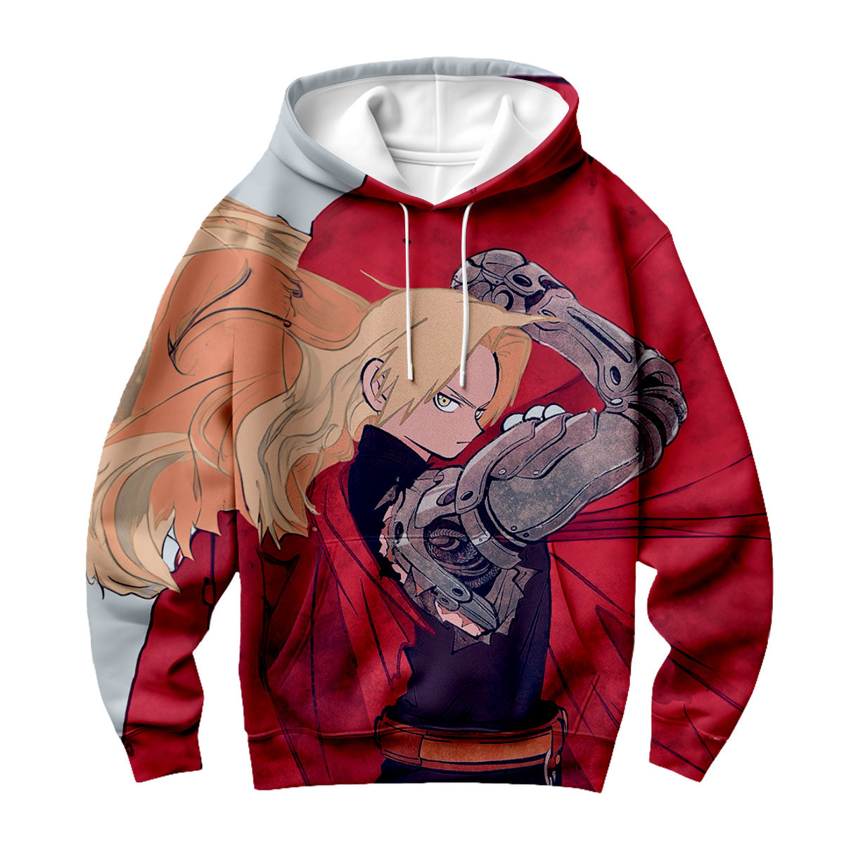 Fullmetal Alchemist Edward Elric Automail Red Cloak Anime Apparel