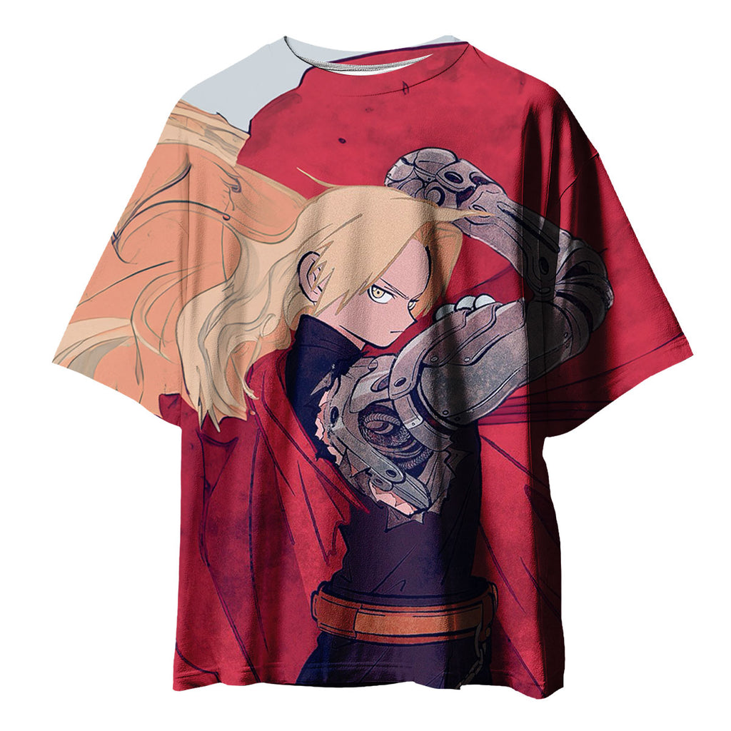 Fullmetal Alchemist Edward Elric Automail Red Cloak Anime Apparel