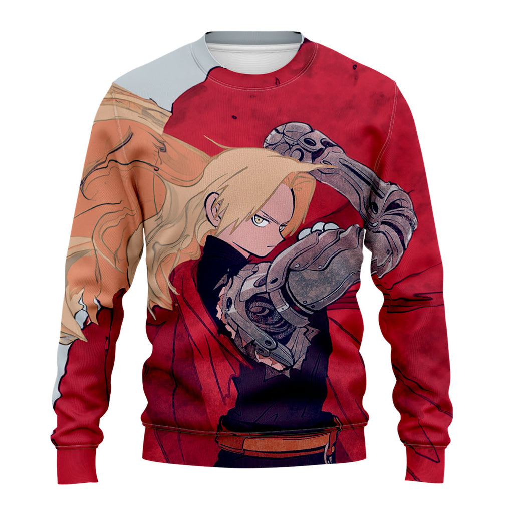 Fullmetal Alchemist Edward Elric Automail Red Cloak Anime Apparel
