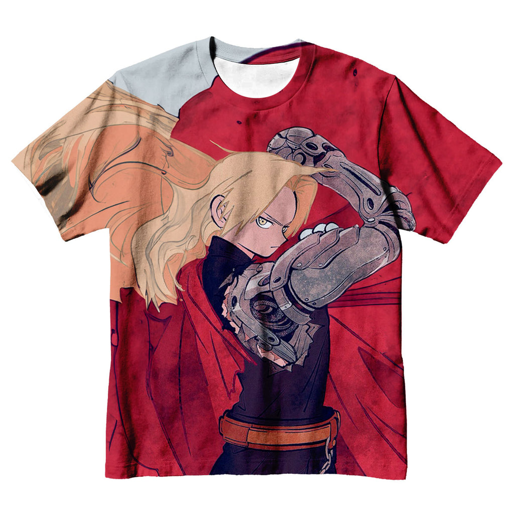 Fullmetal Alchemist Edward Elric Automail Red Cloak Anime Apparel