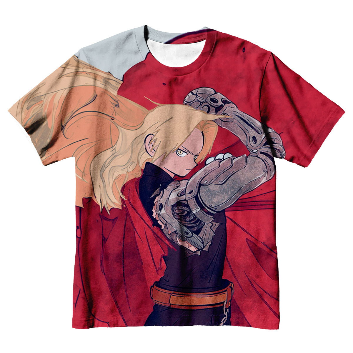 Fullmetal Alchemist Edward Elric Automail Red Cloak Anime Apparel