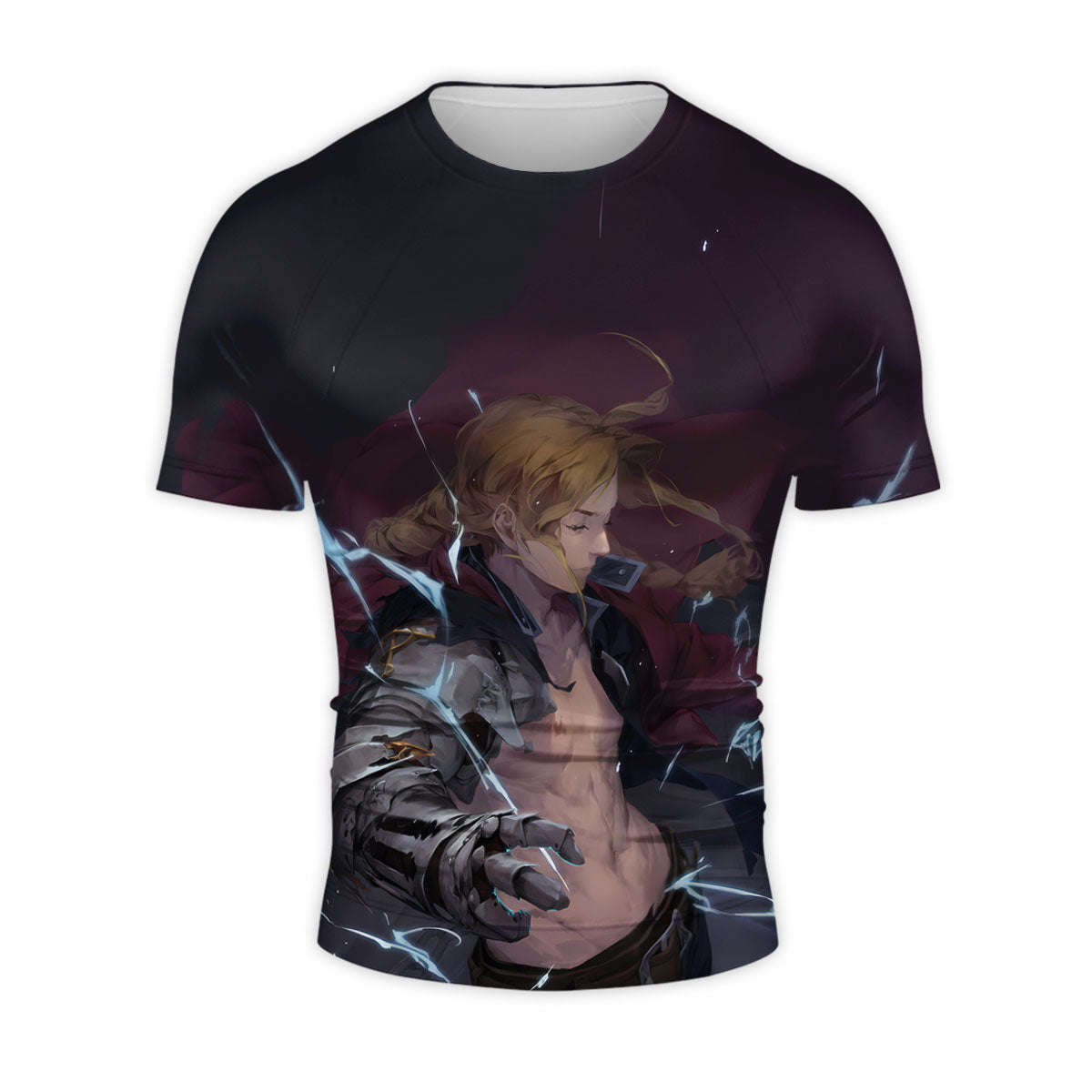 Fullmetal Alchemist Edward Elric Channeling Lightning Anime Apparel