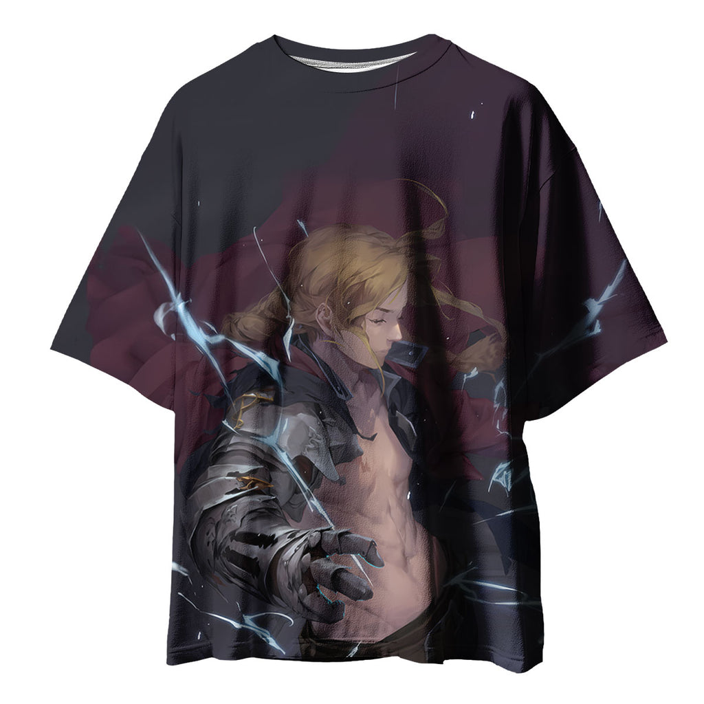 Fullmetal Alchemist Edward Elric Channeling Lightning Anime Apparel