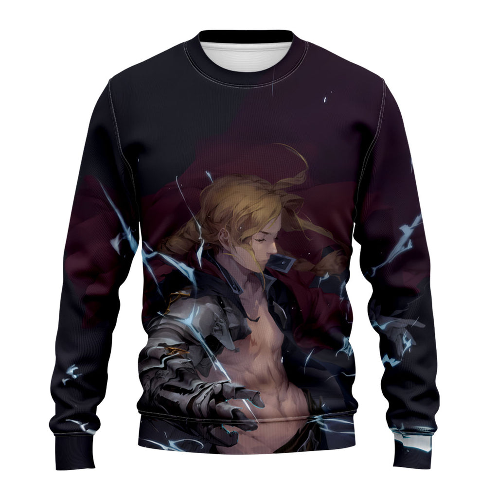 Fullmetal Alchemist Edward Elric Channeling Lightning Anime Apparel