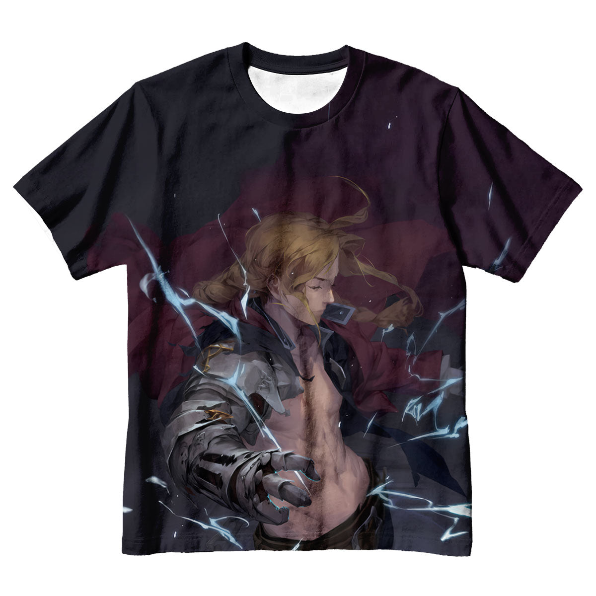 Fullmetal Alchemist Edward Elric Channeling Lightning Anime Apparel