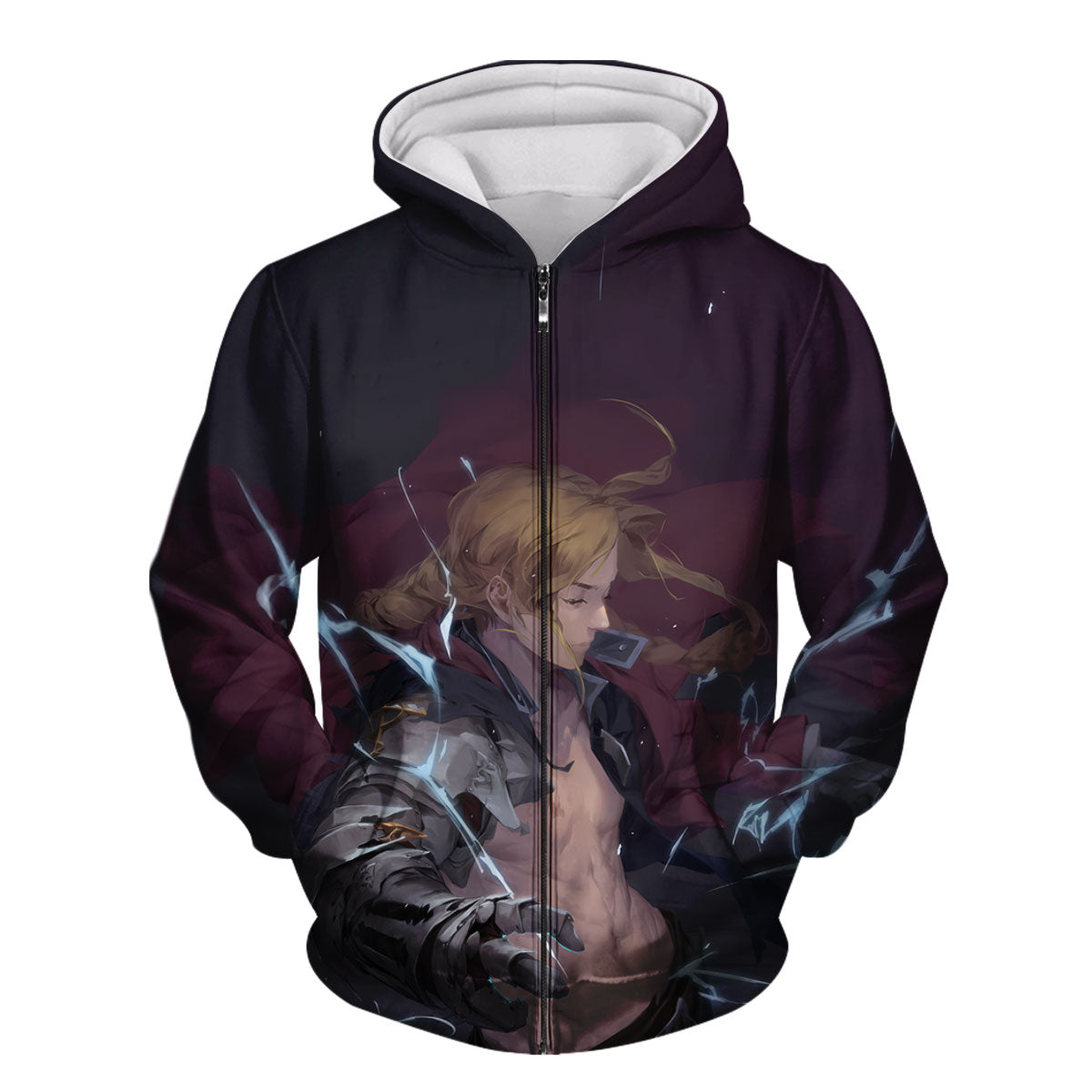 Fullmetal Alchemist Edward Elric Channeling Lightning Anime Apparel