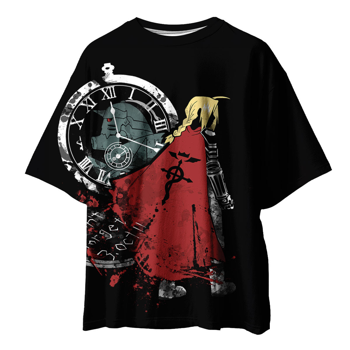 Fullmetal Alchemist Edward Elric Clock Alchemy Anime Apparel