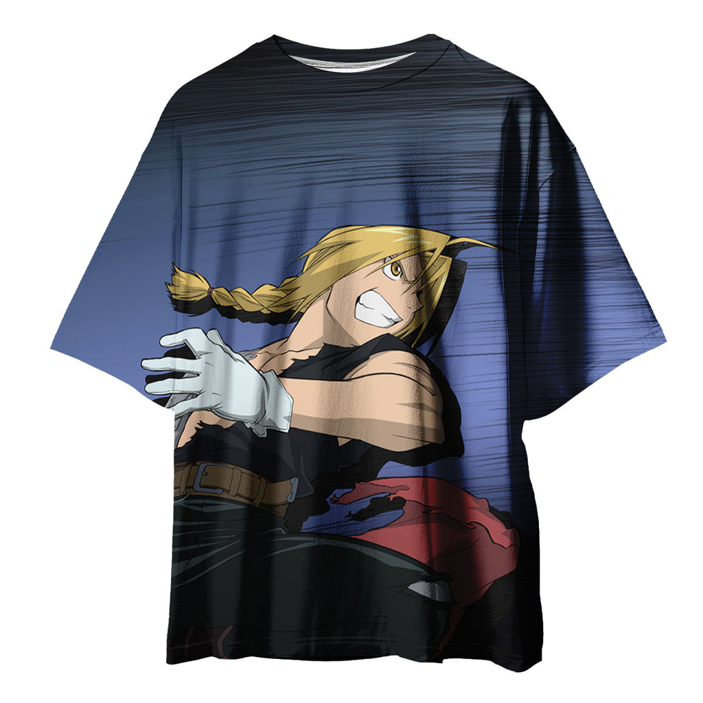 Fullmetal Alchemist Edward Elric Combat Pose Anime Apparel