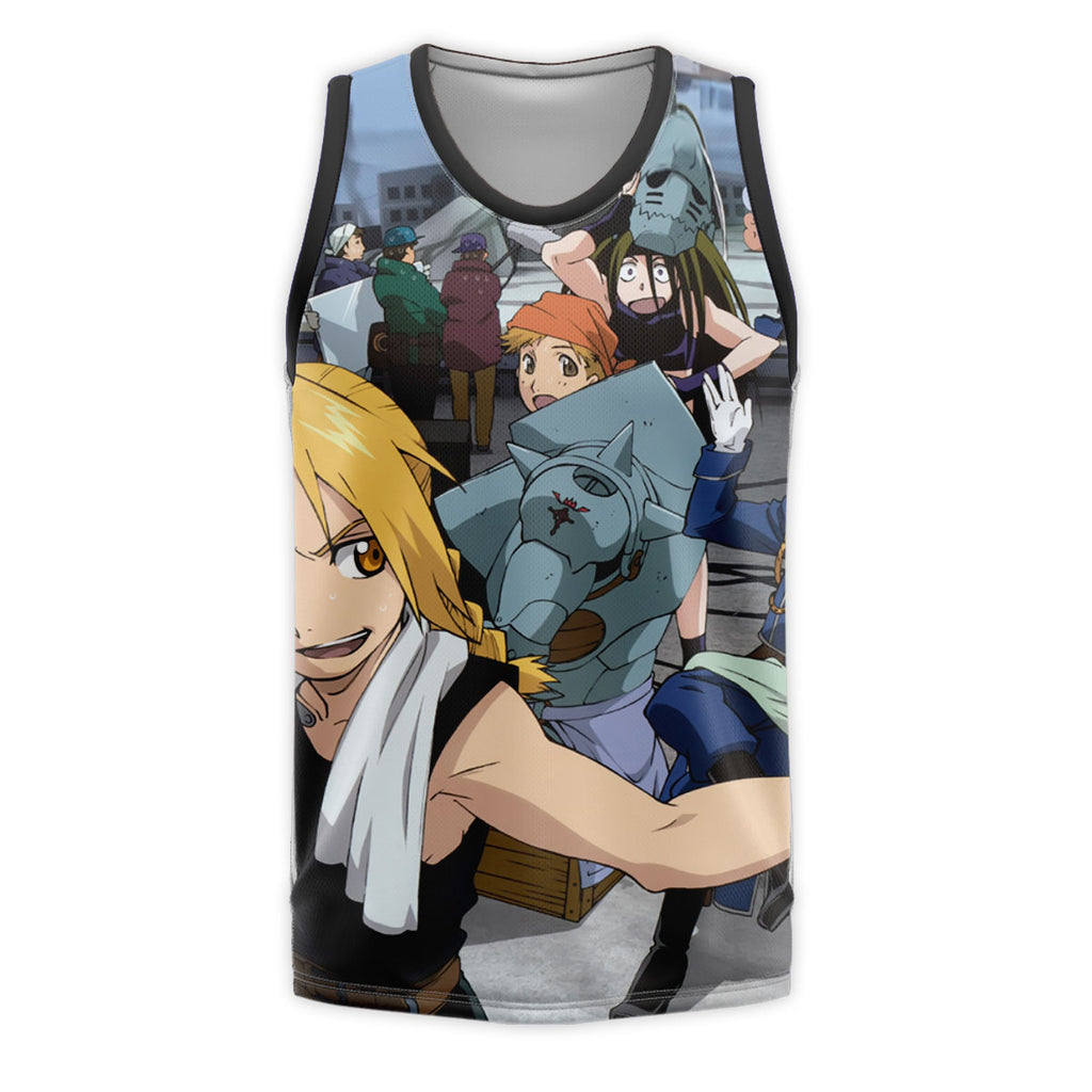 Fullmetal Alchemist Edward Elric Group Pose Anime Apparel