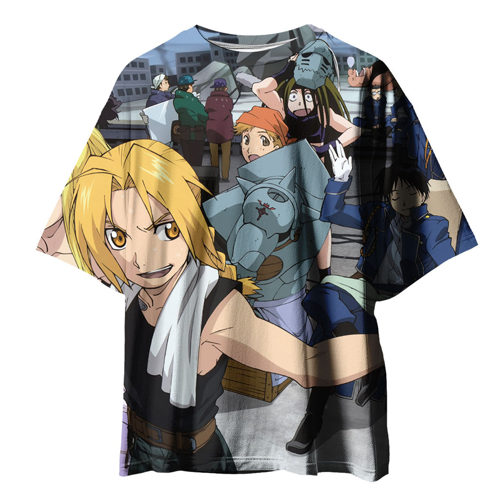 Fullmetal Alchemist Edward Elric Group Pose Anime Apparel
