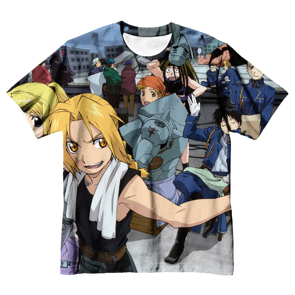 Fullmetal Alchemist Edward Elric Group Pose Anime Apparel