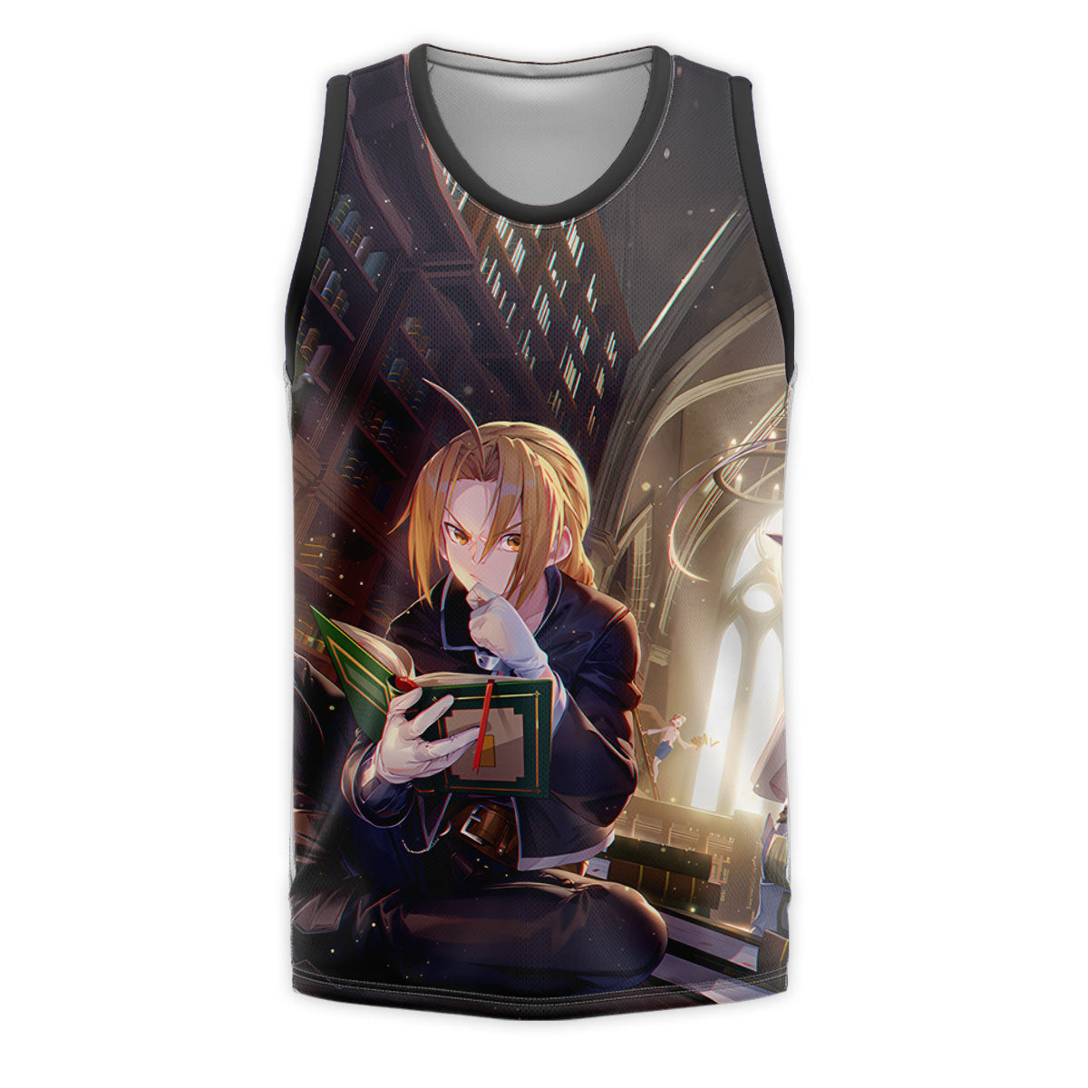 Fullmetal Alchemist Edward Elric Library Reading Anime Apparel