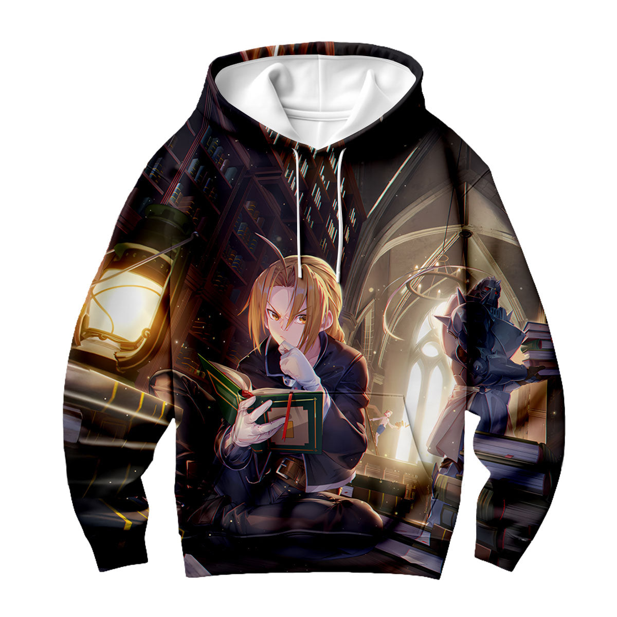 Fullmetal Alchemist Edward Elric Library Reading Anime Apparel