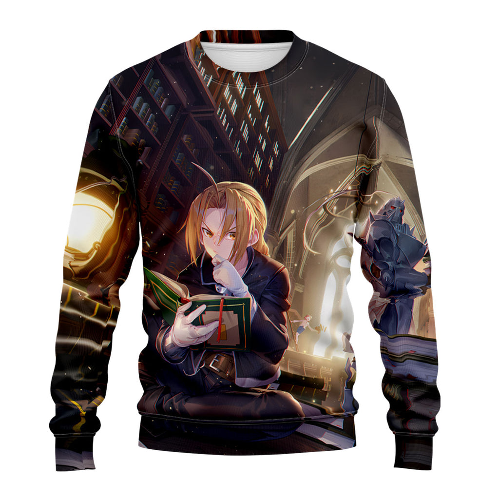Fullmetal Alchemist Edward Elric Library Reading Anime Apparel