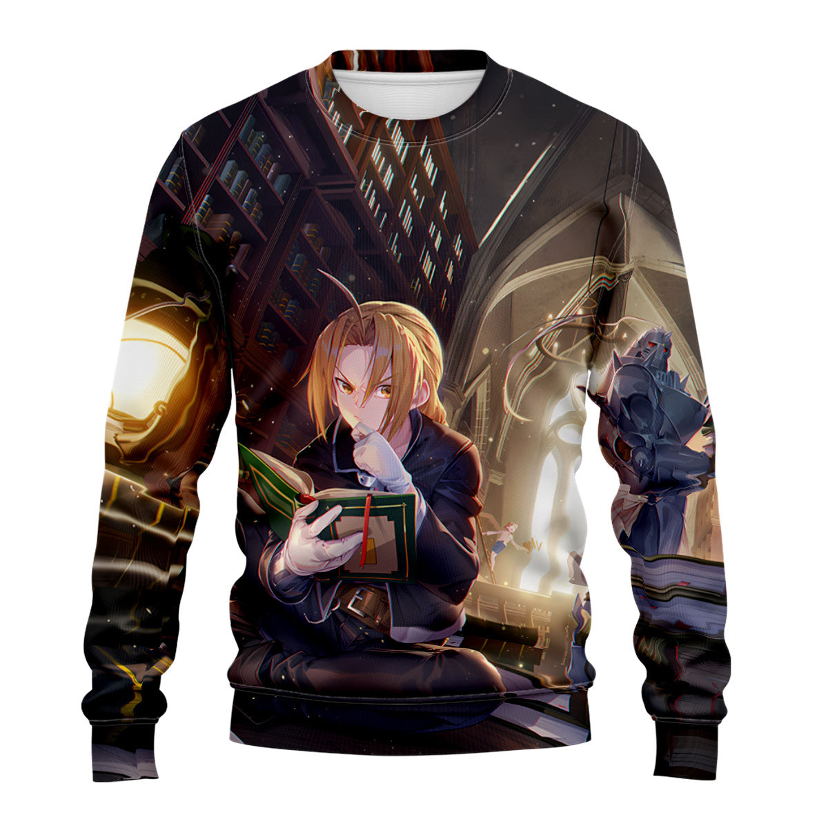 Fullmetal Alchemist Edward Elric Library Reading Anime Apparel