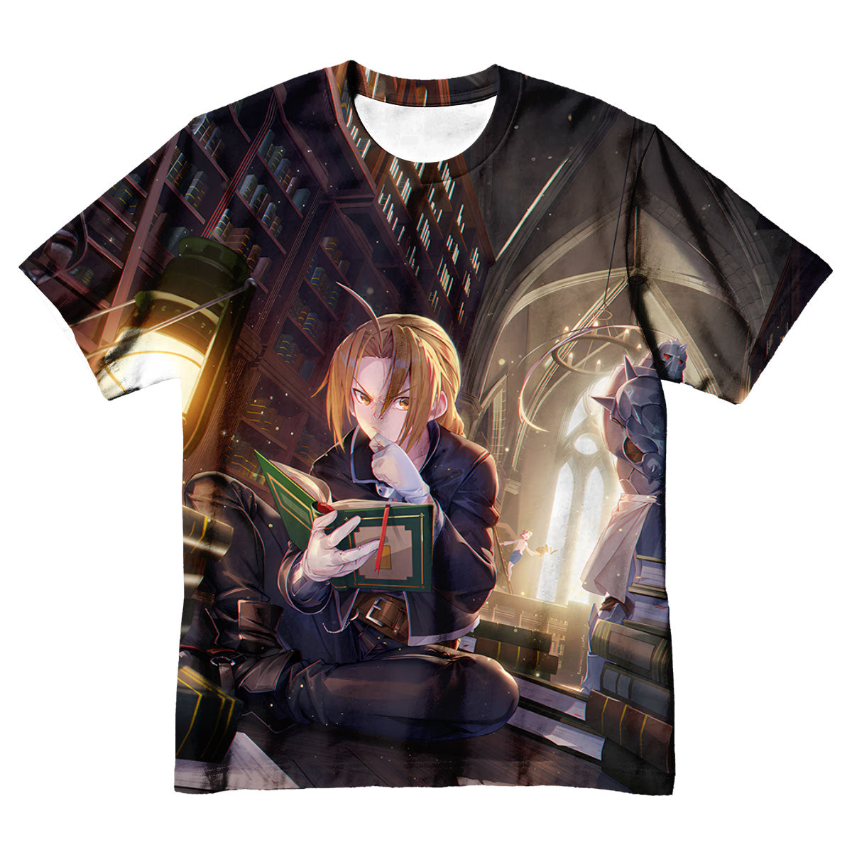 Fullmetal Alchemist Edward Elric Library Reading Anime Apparel