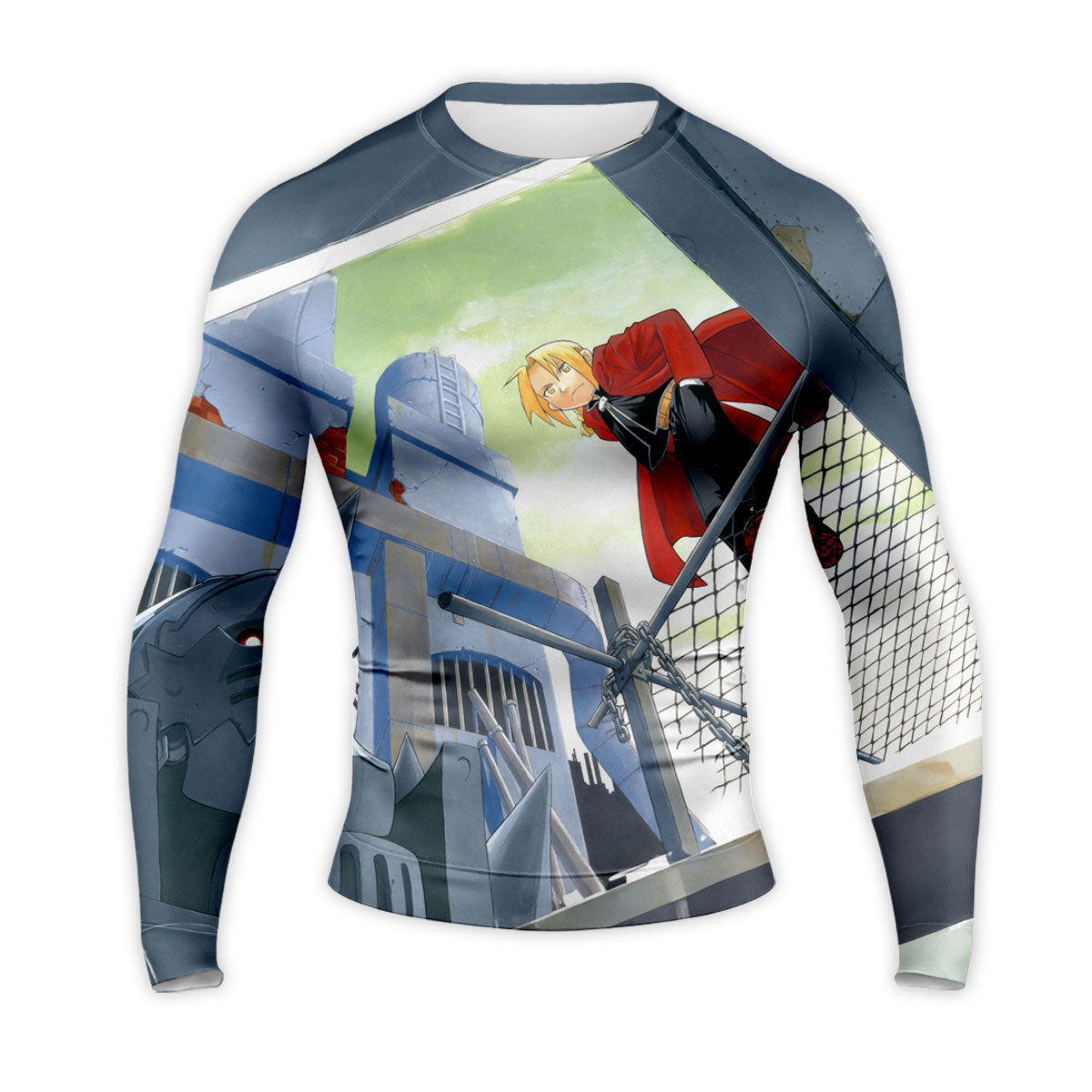 Fullmetal Alchemist Edward Elric Metal Structure Stance Anime Apparel