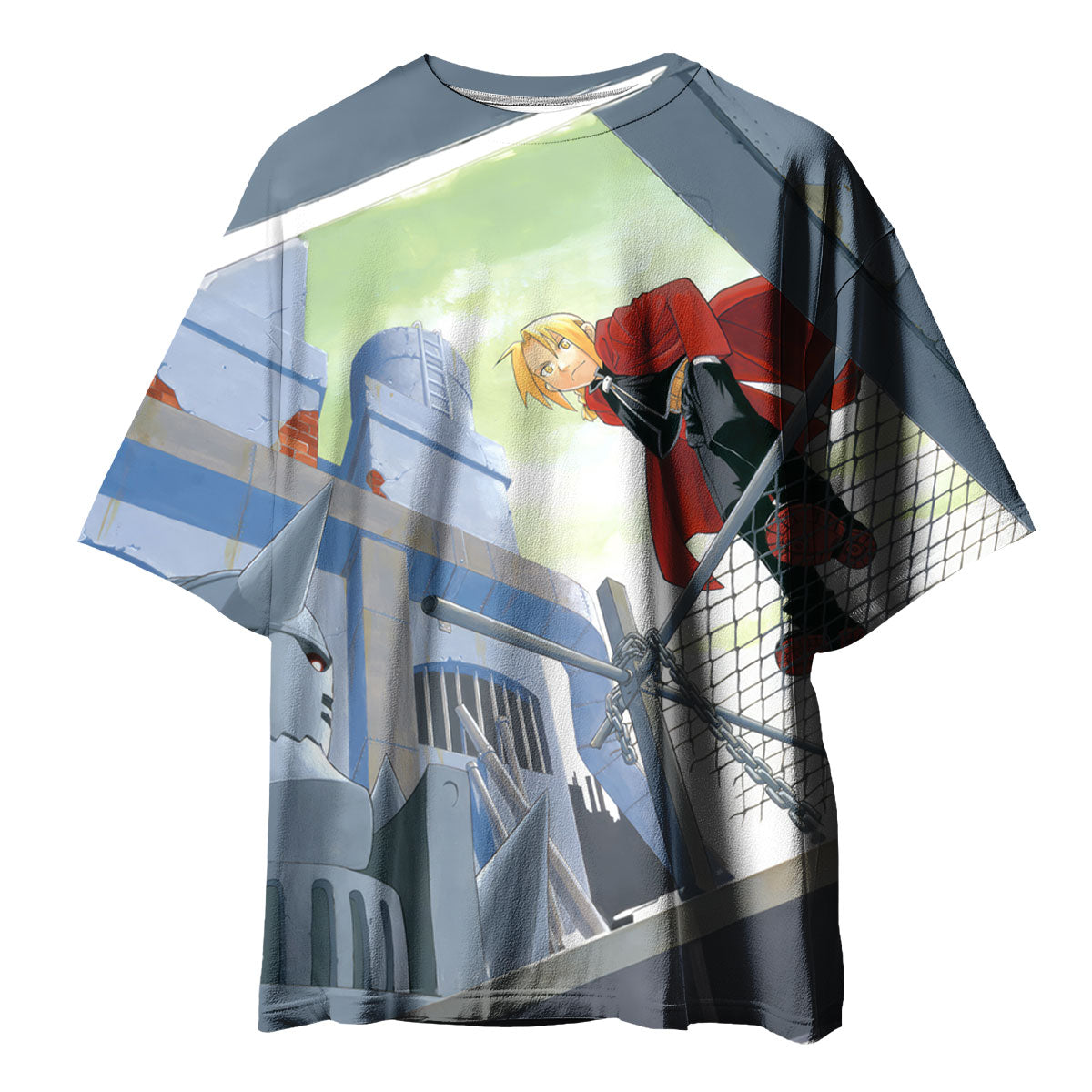 Fullmetal Alchemist Edward Elric Metal Structure Stance Anime Apparel
