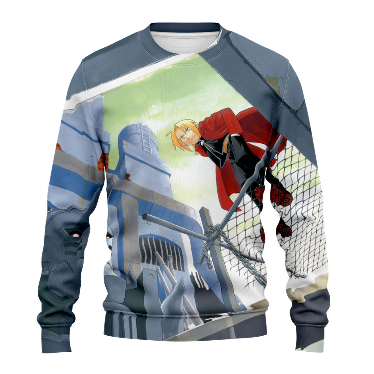 Fullmetal Alchemist Edward Elric Metal Structure Stance Anime Apparel