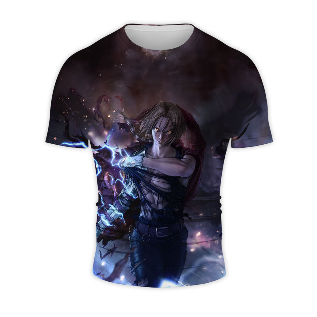 Fullmetal Alchemist Edward Elric Metallic Lightning Anime Apparel