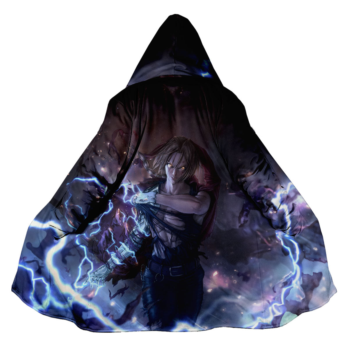 Fullmetal Alchemist Edward Elric Metallic Lightning Anime Apparel