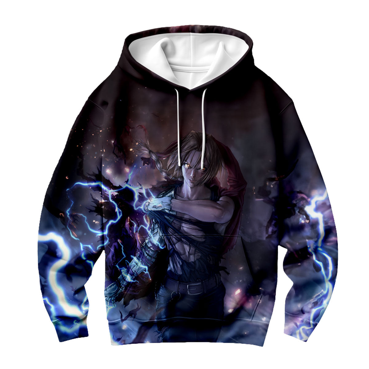 Fullmetal Alchemist Edward Elric Metallic Lightning Anime Apparel