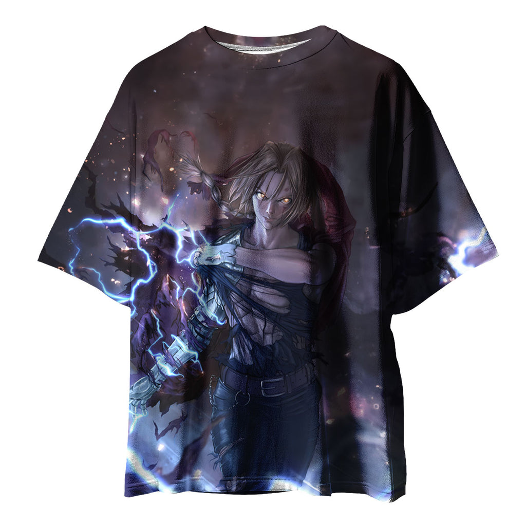 Fullmetal Alchemist Edward Elric Metallic Lightning Anime Apparel