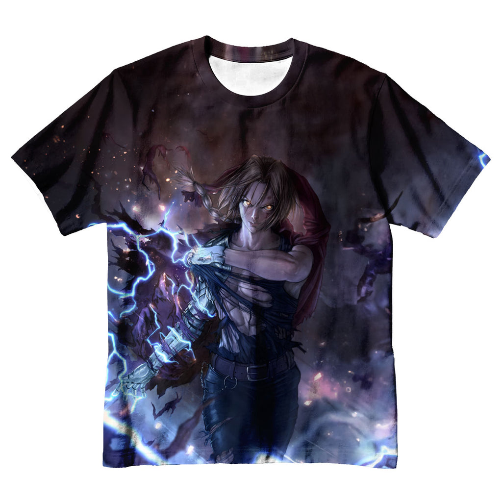 Fullmetal Alchemist Edward Elric Metallic Lightning Anime Apparel