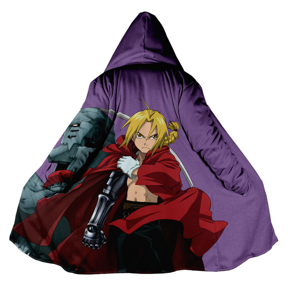 Fullmetal Alchemist Edward Elric Red Cloak Front Anime Apparel