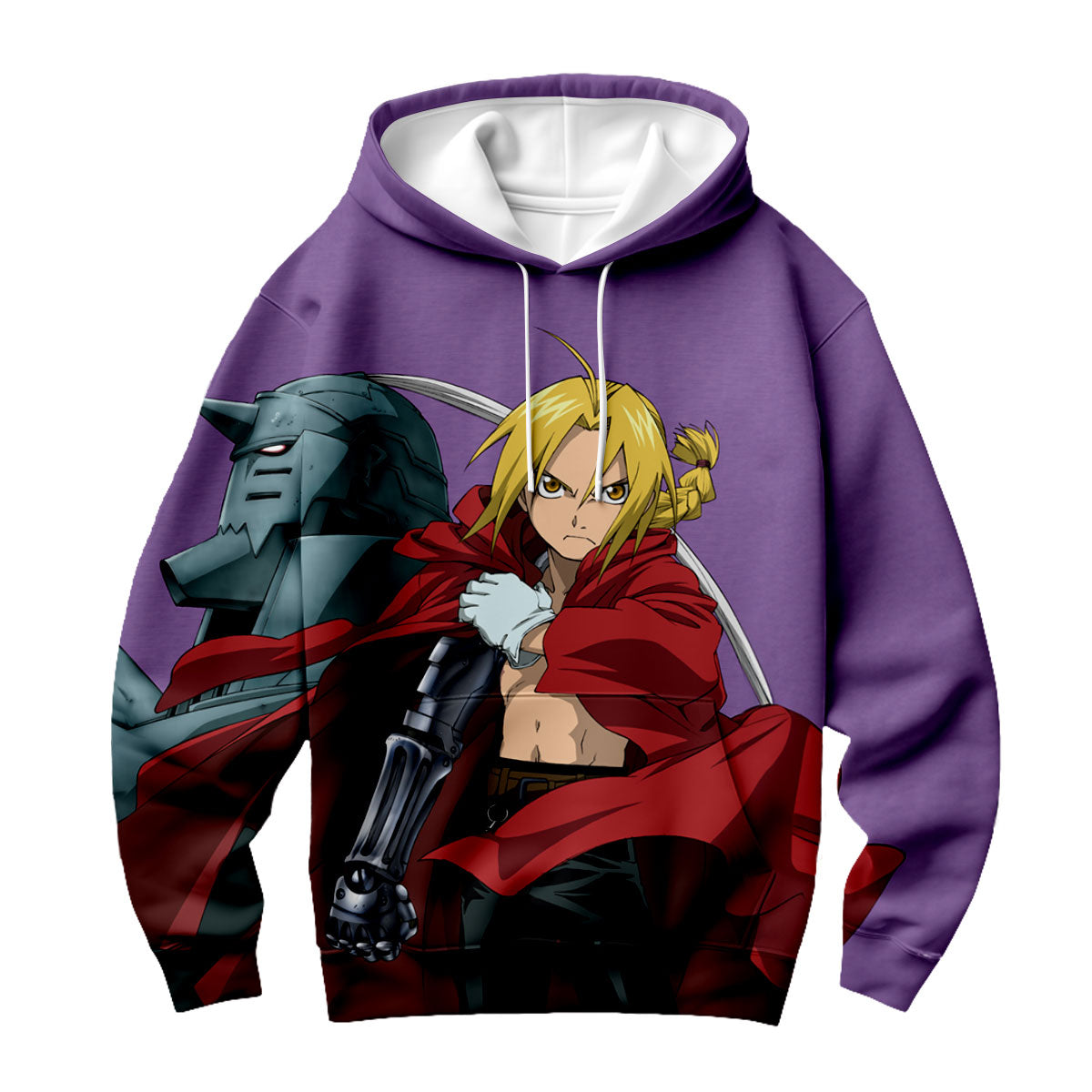 Fullmetal Alchemist Edward Elric Red Cloak Front Anime Apparel