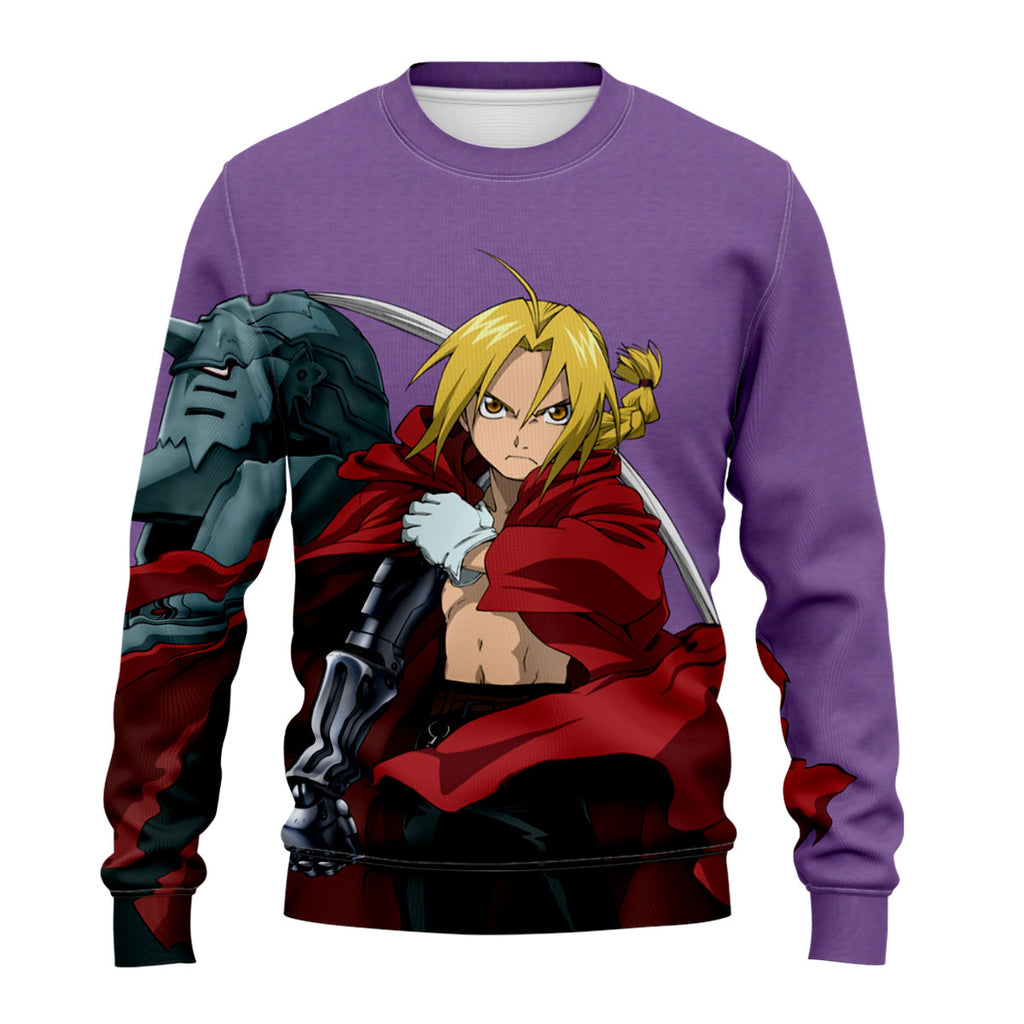 Fullmetal Alchemist Edward Elric Red Cloak Front Anime Apparel