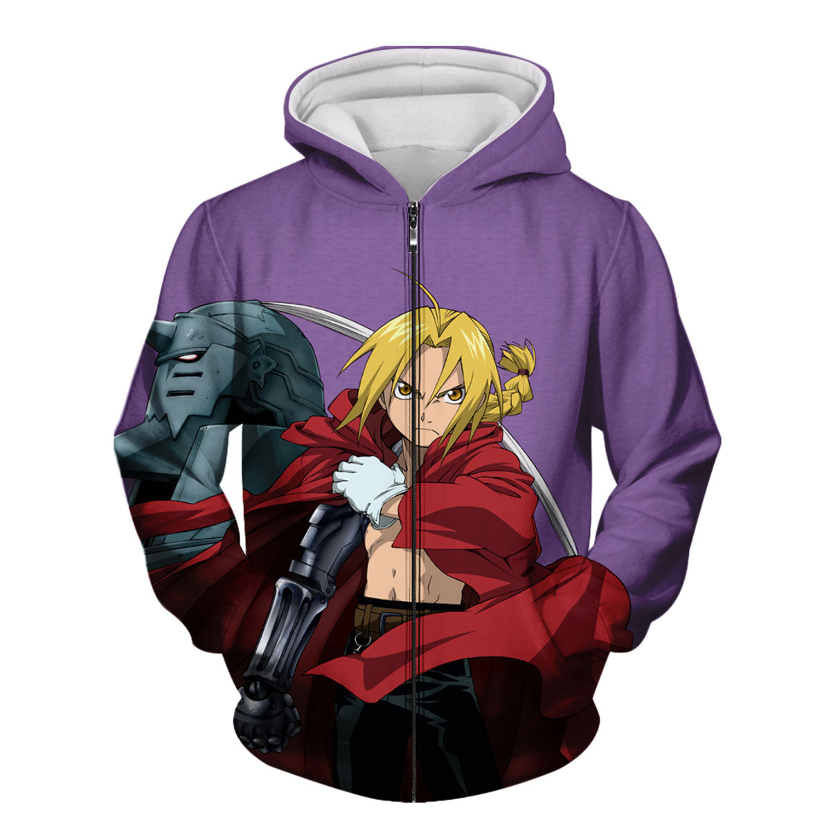Fullmetal Alchemist Edward Elric Red Cloak Front Anime Apparel