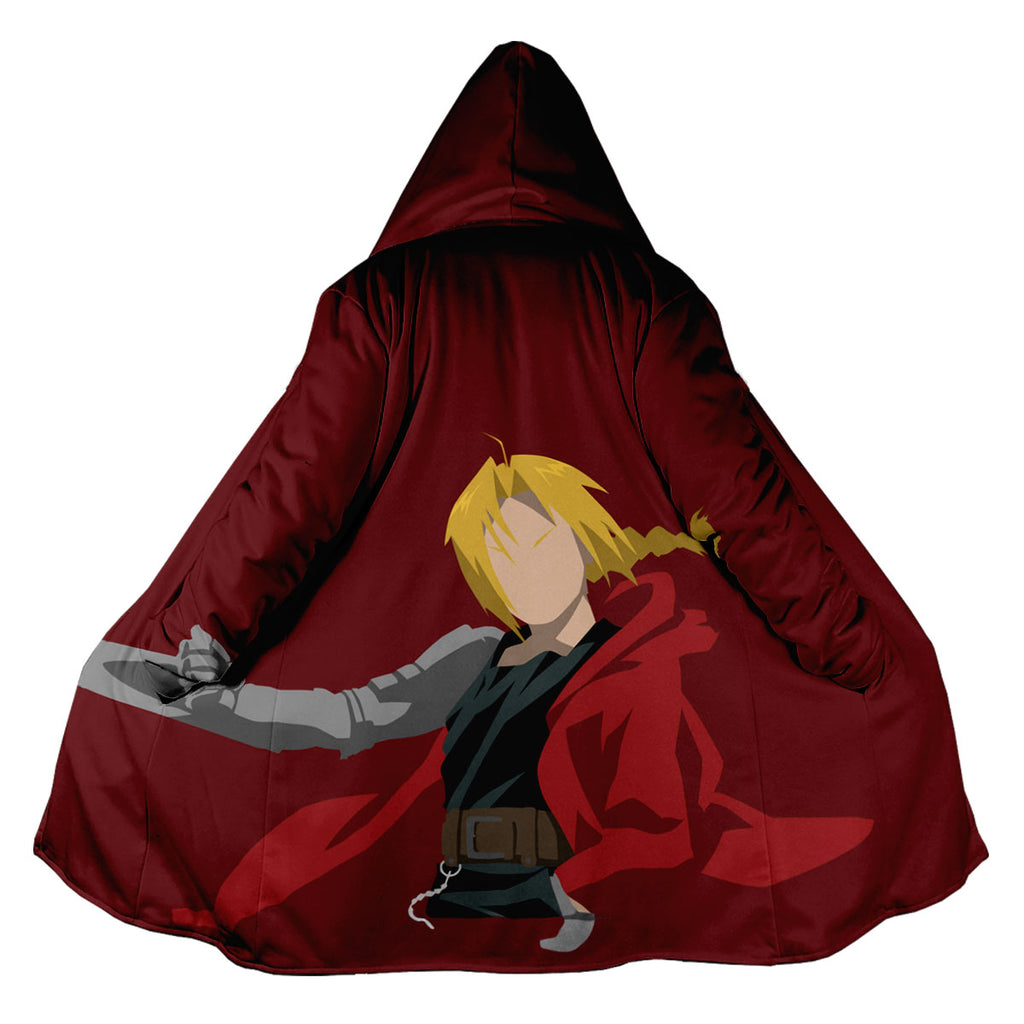 Fullmetal Alchemist Edward Elric Red Cloak Silhouette Anime Apparel