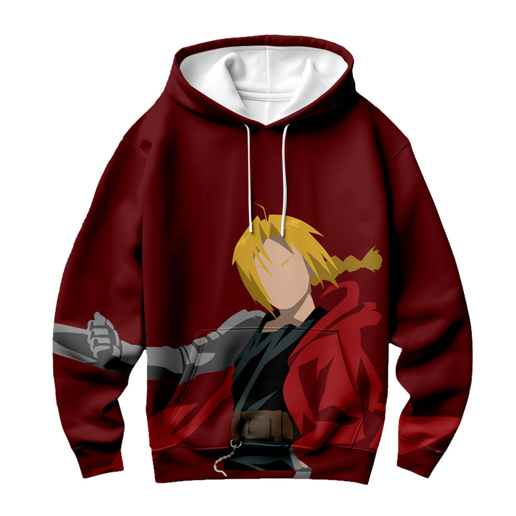 Fullmetal Alchemist Edward Elric Red Cloak Silhouette Anime Apparel